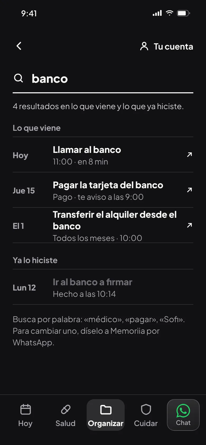 Buscar «banco»: lo que viene y lo que ya hiciste