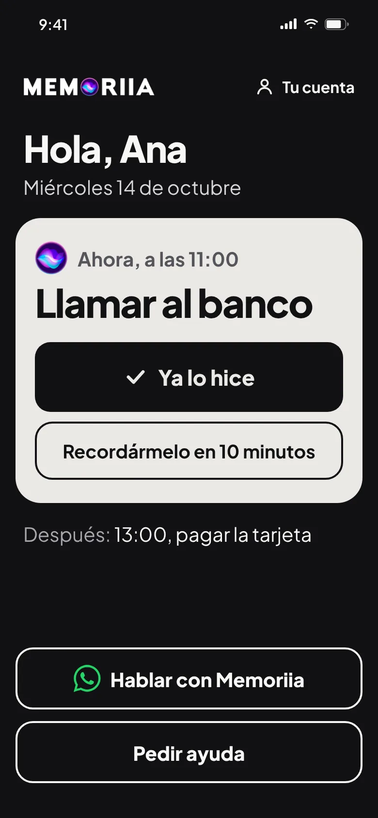 El modo fácil: «Llamar al banco» con botones grandes