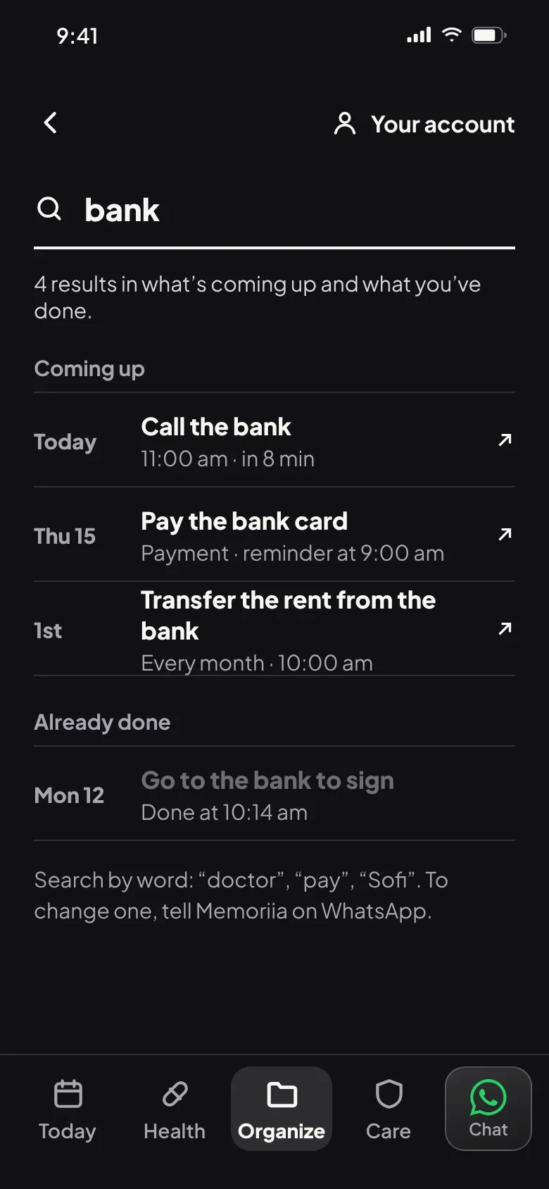 Search “bank”: what’s coming up and what you’ve already done