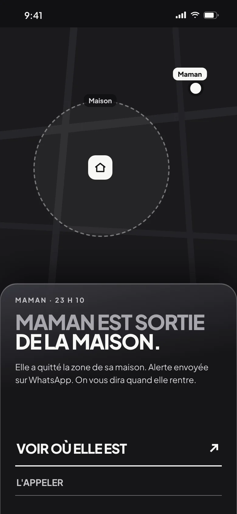 « Maman est sortie de la maison » : l'alerte de la zone sûre