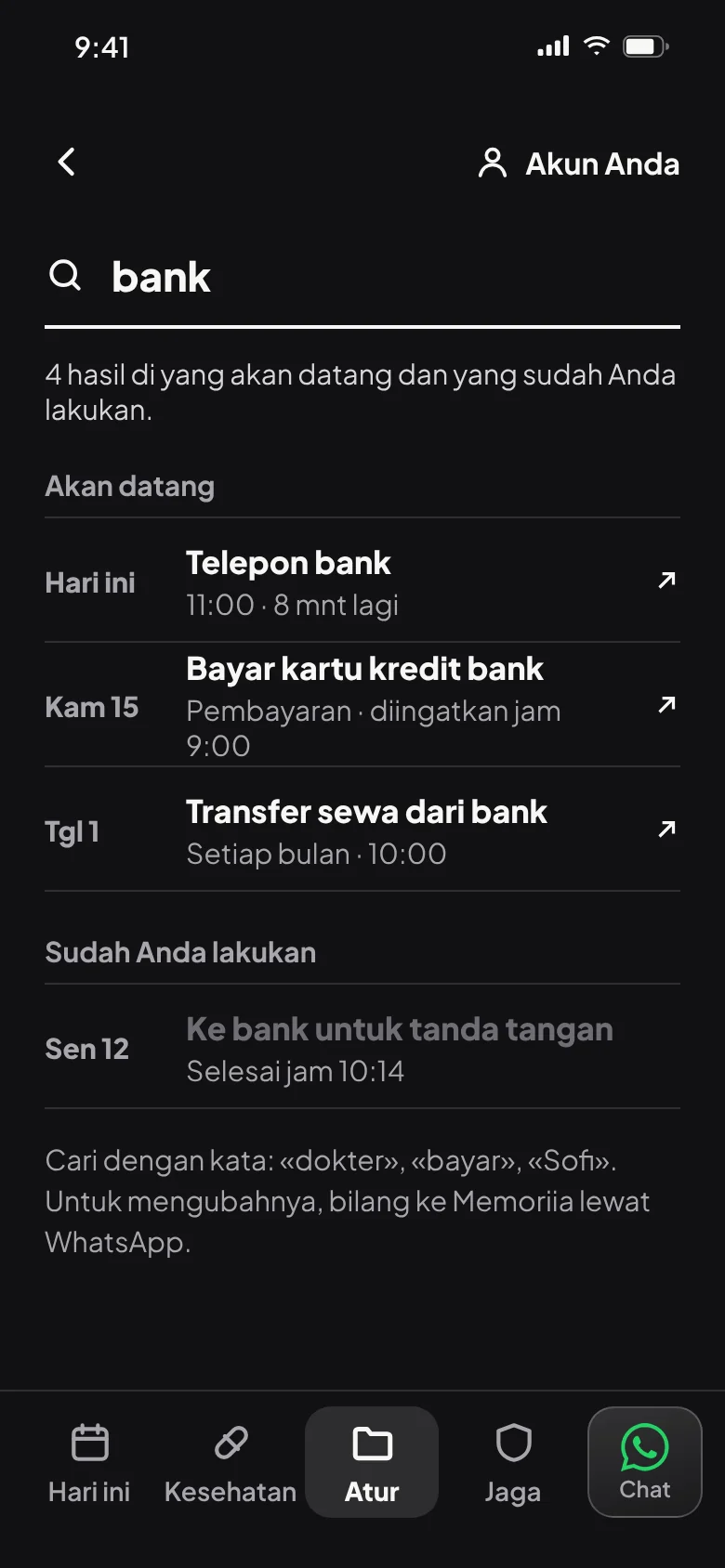 Cari «bank»: yang akan datang dan yang sudah Anda lakukan