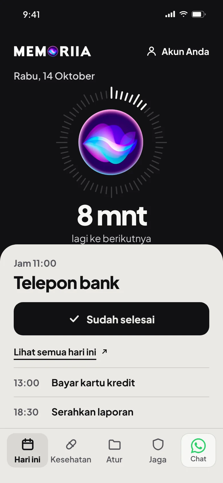 Layar Hari ini: «Telepon bank» dalam 8 menit