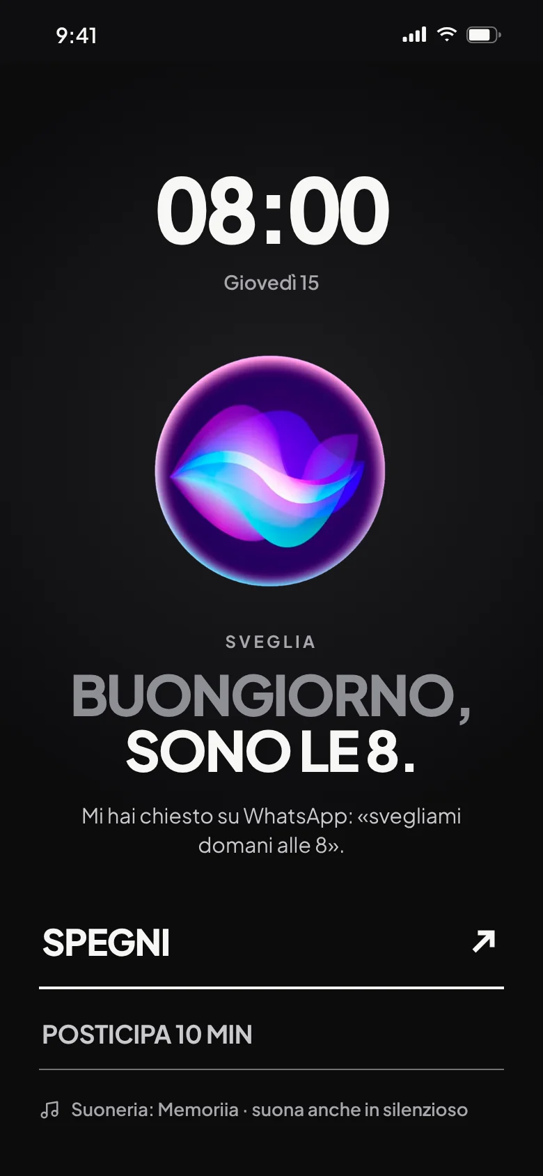La sveglia di Memoriia: «Buongiorno», con Spegni e Posticipa