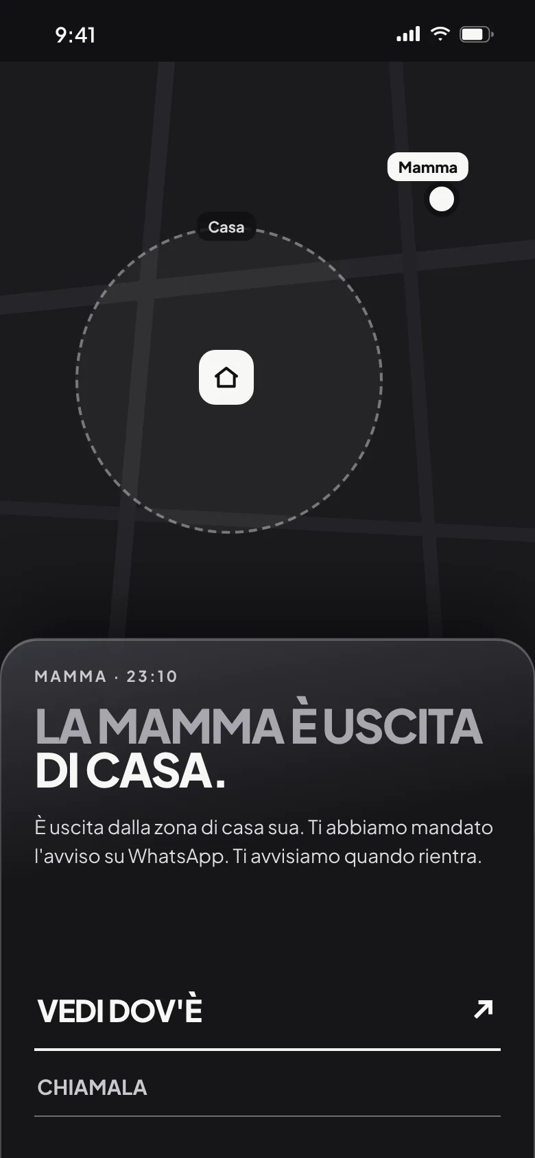 «La mamma è uscita di casa»: l'avviso della zona sicura