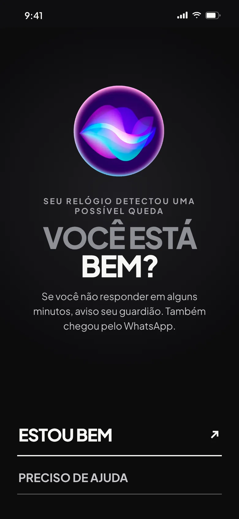 “Você está bem?”: o relógio detectou uma possível queda