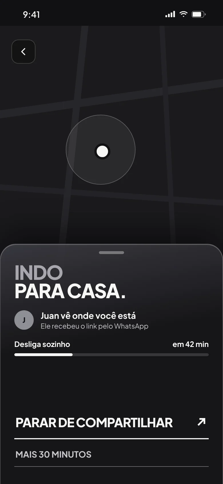 “Indo para casa”: Juan vê onde você está até você chegar