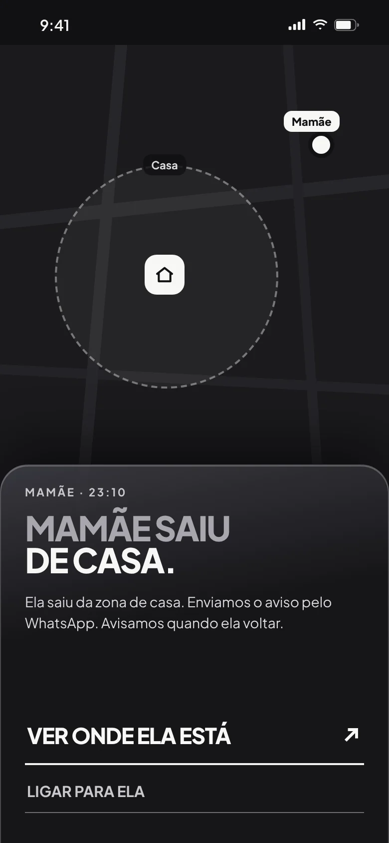 “A mamãe saiu de casa”: o aviso da zona segura